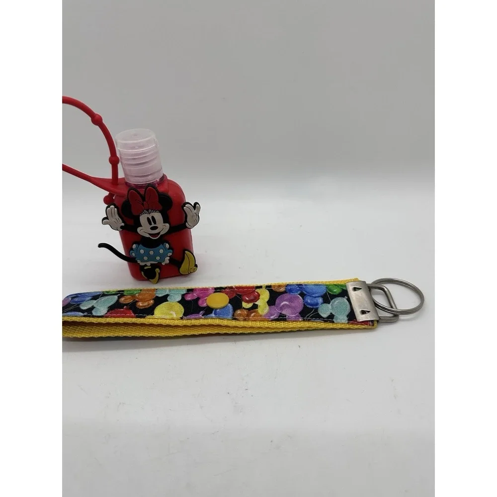 Disney Minnie Hand Sanitizer w Holder +‎ Mickey Ear Holder For Park Bag